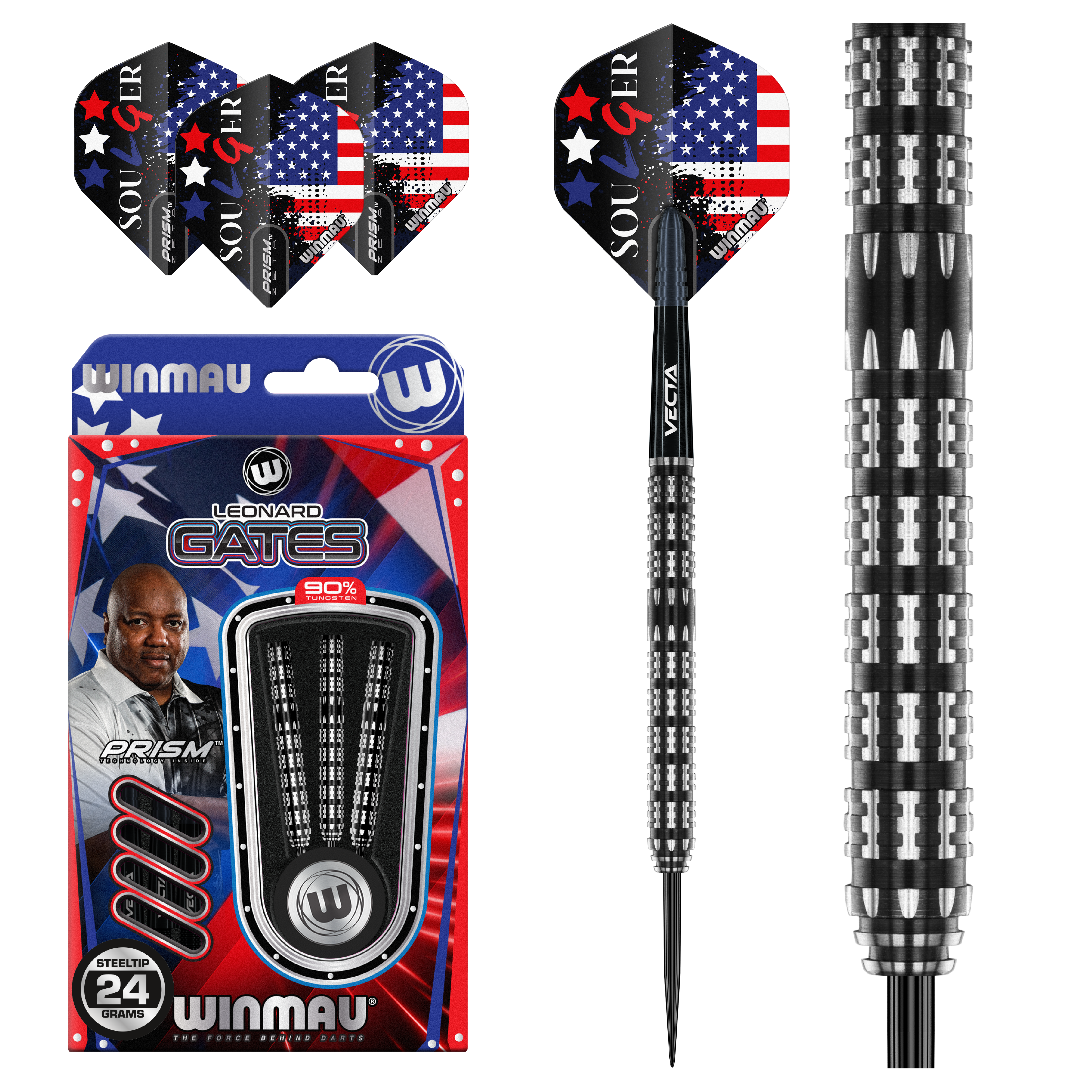 FRECCETTE STEEL WINMAU BLACK DIAMOND 22 GRAMMI