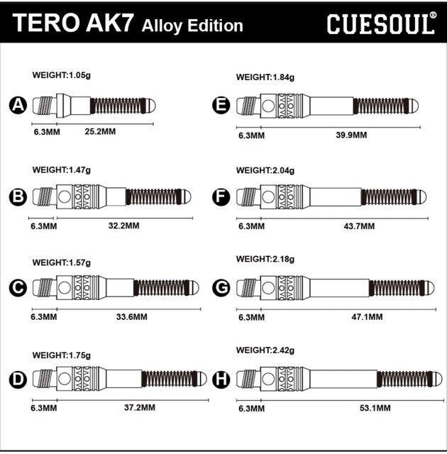 Tero AK7 Aluminum Shaft