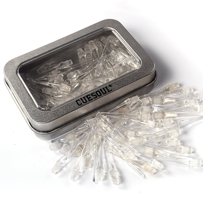 CUESOUL Durable Soft Tip, Pack of 100pcs packed in Metal Box