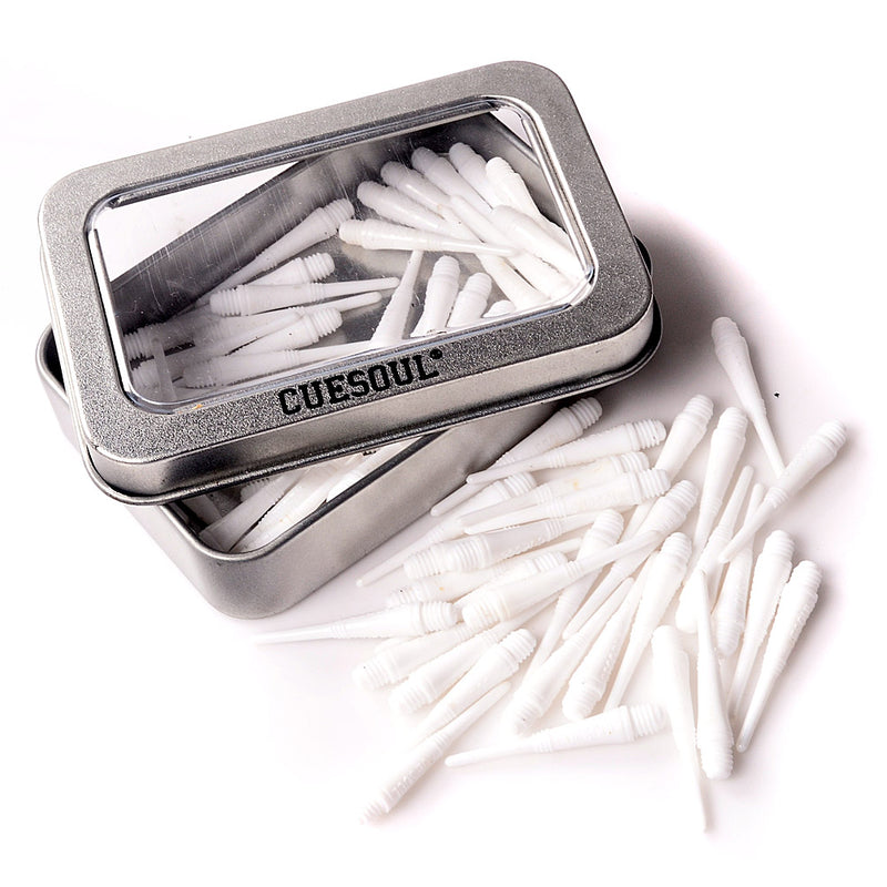 CUESOUL Durable Soft Tip, Pack of 100pcs packed in Metal Box