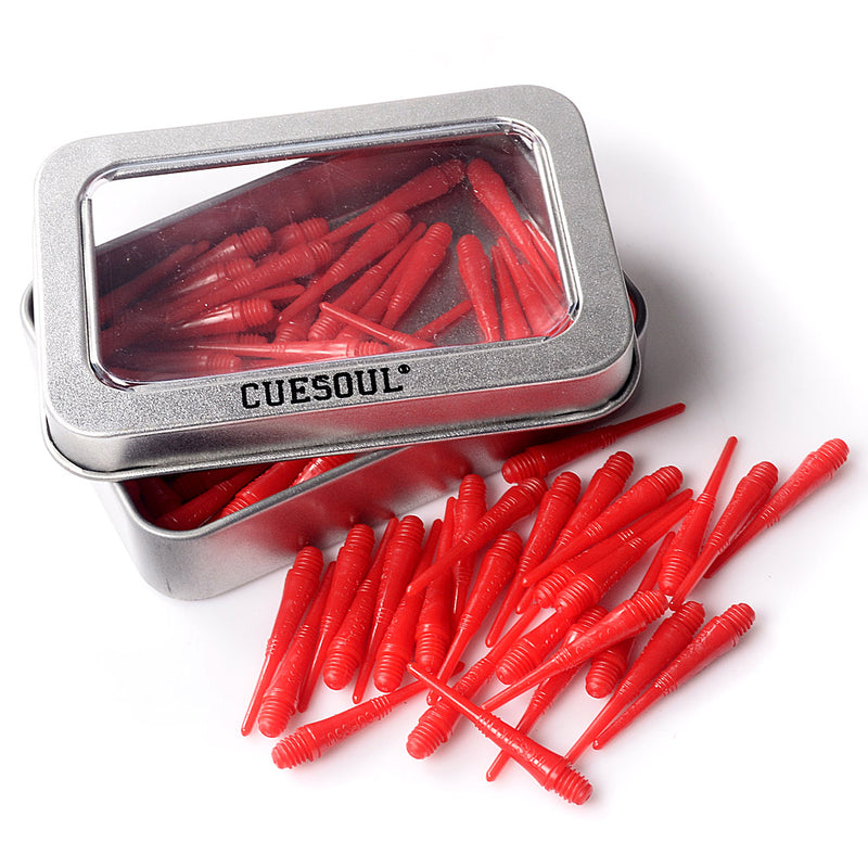 CUESOUL Durable Soft Tip, Pack of 100pcs packed in Metal Box