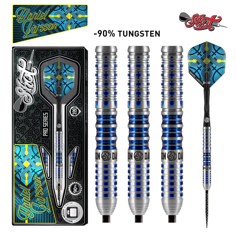 Shot Pro Series-Daniel Larsson Steel Tip Dart Set-90% Tungsten