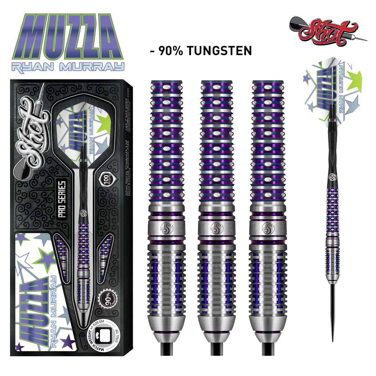 Darts Ryan Rids Shot Pro Series-Ryan Murray-Steel Tip Dart Set