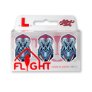 Shot L-Style L6 Slim Dart Flights-Viking Raven Blue