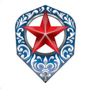 Wild Frontier Trailblazer-Dart Flight Blue With Red Star Set-Small Standard