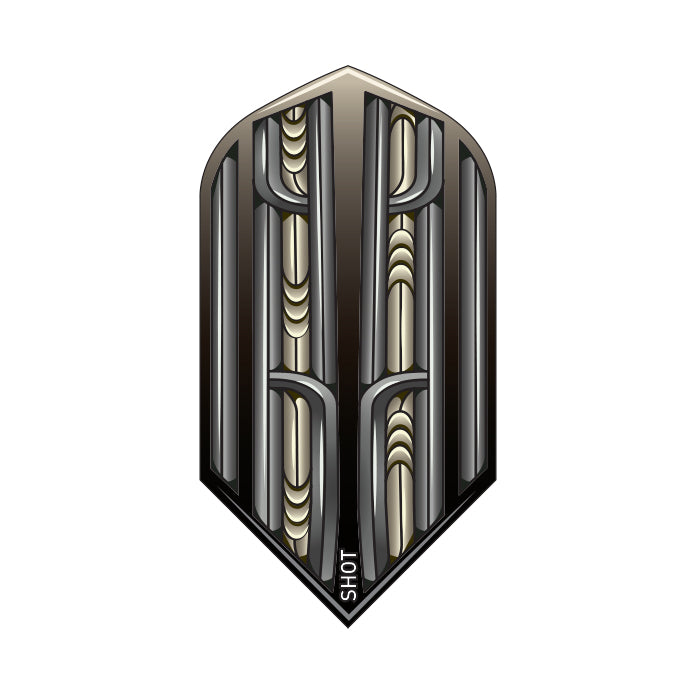 Warrior Rutene Dart Flight Set- Slim Black