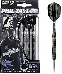 Phil Taylor Power 8-Zero Black P8Z1 Steel Tip Darts - 21gm