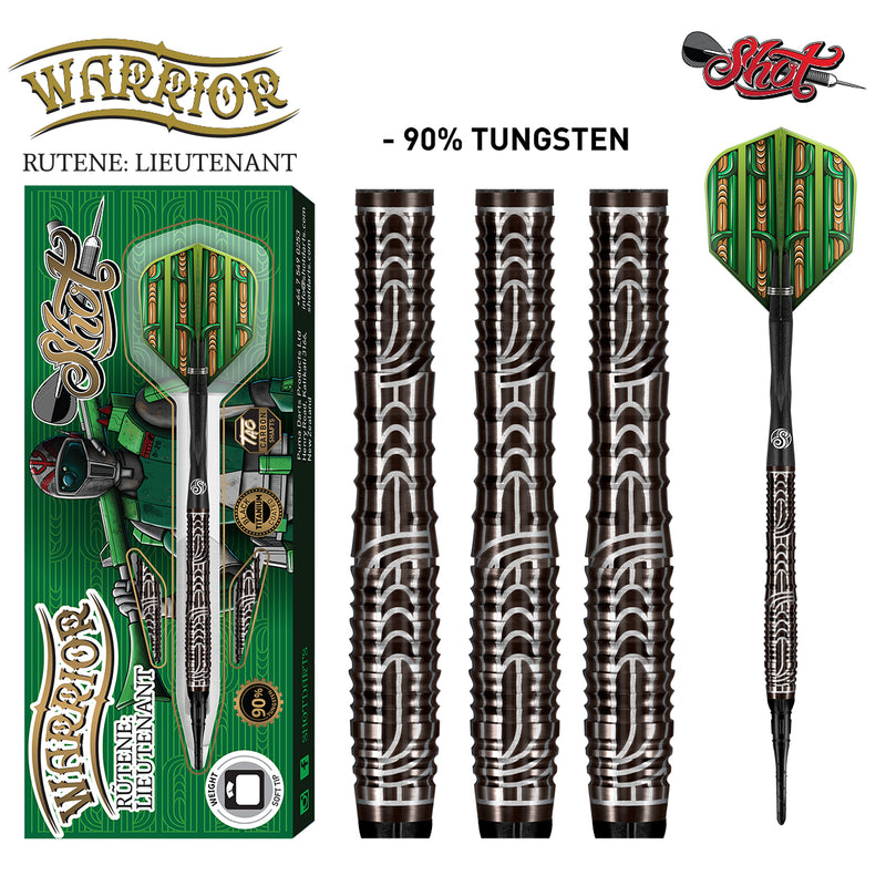 Warrior Rutene Soft Tip Dart Set-90% Tungsten