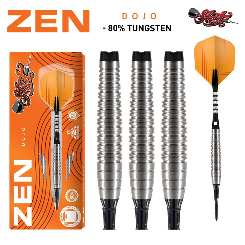 Zen Dojo Soft Tip Dart Set - 80% Tungsten