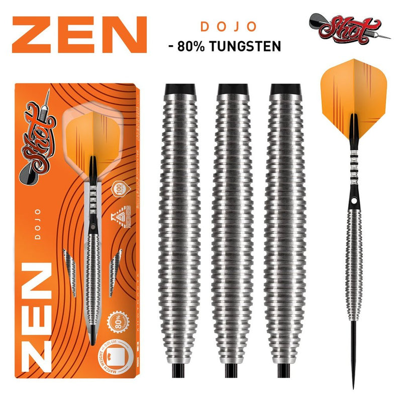 Zen Dojo Steel Tip Dart Set - 80% Tungsten